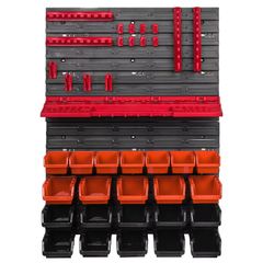 41pcs Wall Mounted Storage Bin Organiser Set With Holders + Hooks