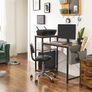 _Computer Desk with Shelf, Adjustable Shelf, with Side Pocket, 130 x 55 x 90 cm, Industrial Design, Vintage Brown/Black Image 3