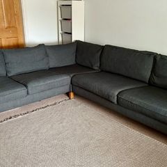 Corner sofa with washable covers