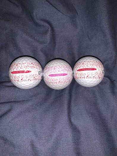 3 Callaway Supersoft striped balls