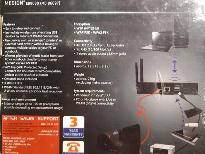 Router W -Lan USB Remote Hub by Medion