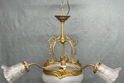 FLASH SALE ! Was 450 now 350 ! Beautiful Antique Art Deco Three Branch French Chandelier.