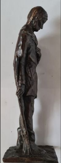 Benedict Joseph Labre Sculpture - Patinated Bronze (Signed)