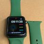 APPLE Watch Series 3 GPS LTE (Cellular) A1891- 42MM Black Aluminum Case with Green Band Image 2
