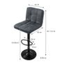 Set of 2 Bar Stools Faux Leather Image 3