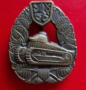 WW2 , Slovak tank crew badge .