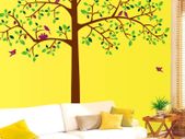 Trees with Birds & Nest Wall Sticker