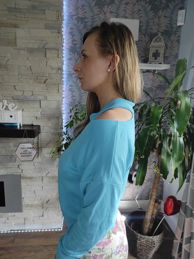 open shoulder blouse