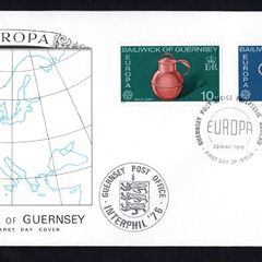 1976 Guernsey Europa Handcrafts Commemorative Stamps Addressed First Day Cover (FDC).