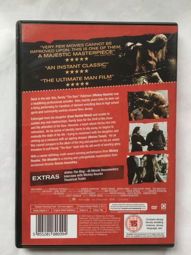 The Wrestler [2008] Mickey Rourke, Marisa Tomei & Evan Rachel Wood [Movie DVD]