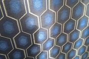 Roman Blind Blue and Grey
