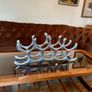 Vintage Aluminium Table Top Metal Wine Rack Organic Abstract 20th Century Design Image 7