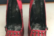 Pre-loved 'Iron Fist'Red/Black Sequins Platform Stiletto Shoes