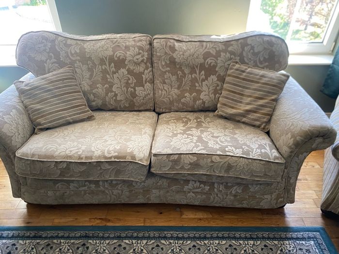 Three Piece Suite (3+1+1) and footstool
