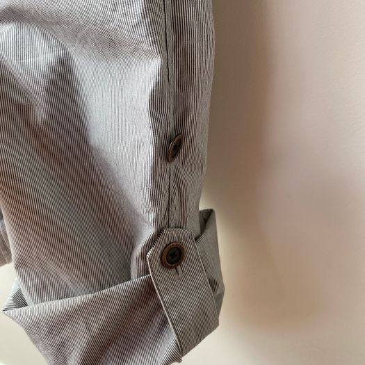 Ted Baker  Pants Striped Cotton Trousers Adjustable Length with Button Details