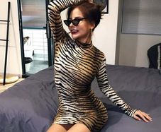 Tiger pattern dress