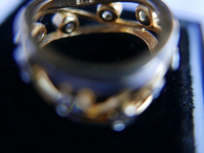 Vintage 925 Sterling Silver Gold Plated Ring Women Fashion Jewelry Cubic Zircon Ring