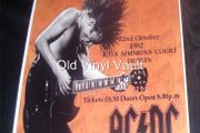 AC/DC concert poster R.D.S Simmons Court Dublin 1982 New A3 size repro