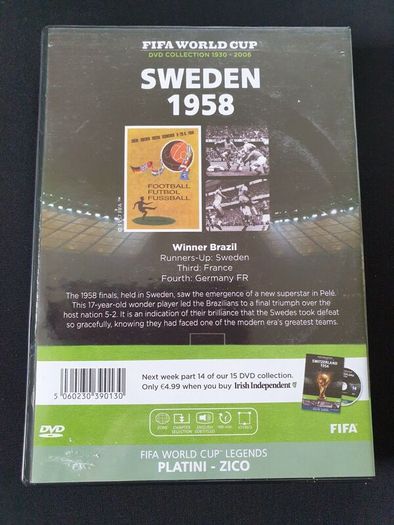 Sweden 1958 Football World Cup DVD Soccer Documentary Review 58 History