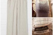 Linen wide leg trousers by beloved woman chic pinstripe sophisticated cream