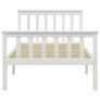 Bed Frame with 2 Drawers White Solid Pine Wood 90x200 cm Image 4