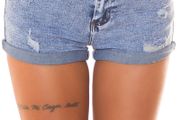 Jeans Hotpants "acid Washed" Look Size Eu 34 ,36