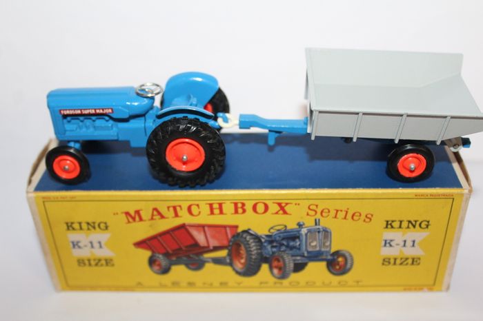 Rare Matchbox Lesney Fordson Tractor & Tipping Trailer Vintage Boxed