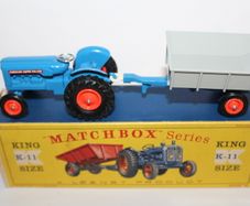 Rare Matchbox Lesney Fordson Tractor & Tipping Trailer Vintage Boxed