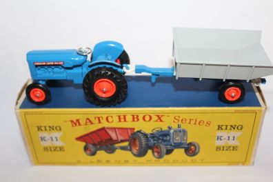 Rare Matchbox Lesney Fordson Tractor & Tipping Trailer Vintage Boxed