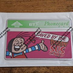 UK BT Phonecard BTA-126 "Beano SOS Card - Beryl the Peryl", 1995, mint - free standard postage