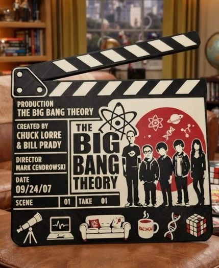 The Big Bang Theory display scene clap board