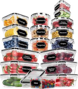 Brand New Skroam Food Storage Containers with Lids, 36-Piece Set