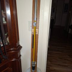 Antique Fortin's Mercury Barometer laboratory used to Measure Atmospheric Pressure. It consists of a glass tube with a reservoir at the bottom and a vacuum at the top, Postage Available or Collection,