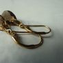 9ct Gold Smoky Quartz and Diamond Drop Earrings, Leverback, 1.58g Image 5