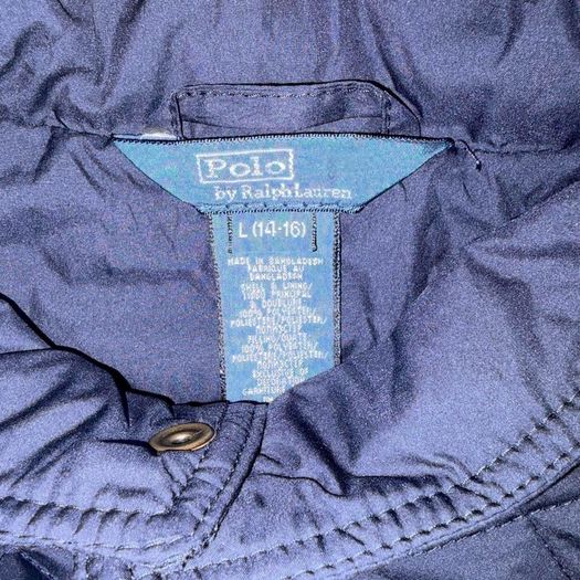Polo Ralph Lauren Navy Quilted Jacket  Size L