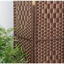 Natural 6 Panel Hand Made Wicker Room Divider Image 3