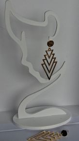 Gold Chevron Geo Hollow Out Earrings