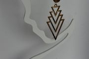 Gold Chevron Geo Hollow Out Earrings