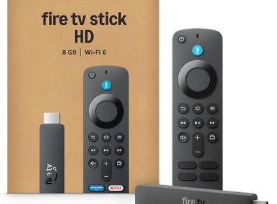 Amazon Fire TV Stick HD (newest gen), free & live TV, Alexa Voice Remote, powered by the TV, effortless setup, find TV programmes faster with Alexa+