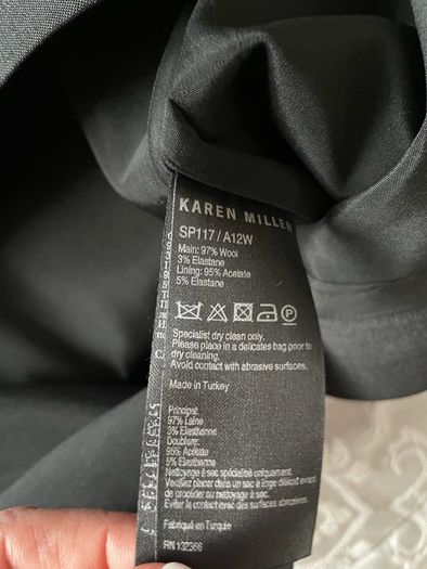 Karen Millen grey wool skirt size 6 new