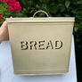 Vintage style cream enamel metal bread bin farmhouse country cottage style Image 9