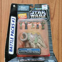 Star Wars Action Fleet Battle Packs 3 Aliens & Crratures Bantha Tusken Raider Bib Fortuna Gamorrean Guard Micromachines Micro Machines Galoob 1995