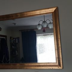 Large gold framed mirror