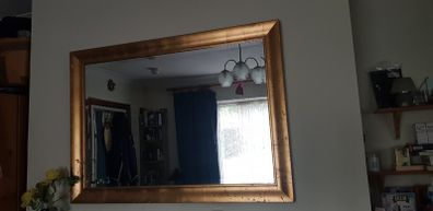 Large gold framed mirror
