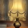 Vintage blue and gold ceramic table lamp Image 8