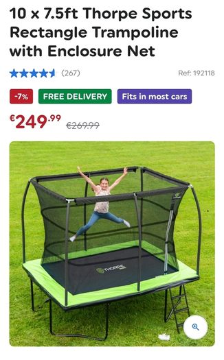 Trampoline 10ft x 7.5ft