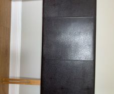 Dark Brown Faux Leather Headboard Excellent Condition