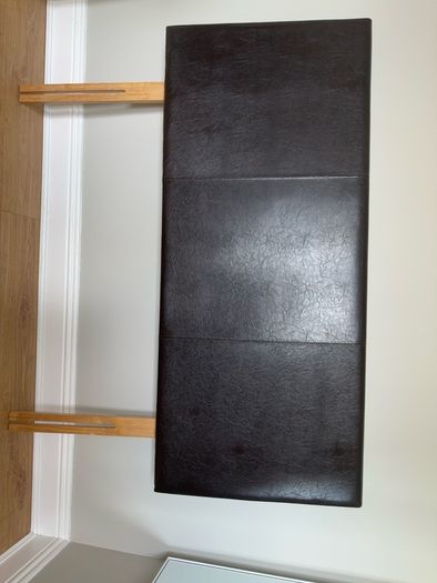 Dark Brown Faux Leather Headboard Excellent Condition