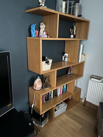 Oak shelving unit