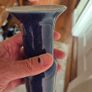 A blue glazed ceramic vase Image 3